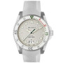 Men's Swiss Dive White Rubber Strap Watch 40mm