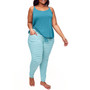 Clair Women's Plus-Size Pajama Tank & Jogger Pajama Set