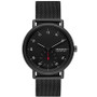 Men's Kuppel Quartz Three Hand Black Stainless Steel Watch, 44mm