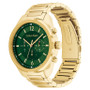 Men's Multifunction Gold-Tone Stainless Steel Bracelet Watch 45mm