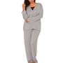 Plus Size Contrast Lace and Modal Comfy Sleep and Lounge Set