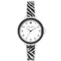 Kate Spade Women's Park Row Three-Hand Zebra Print Silicone Strap Watch 34mm