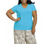 Plus Size Short Sleeve V-Neck Pajama Tee