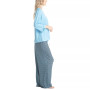 Plus Size 3/4 Sleeve Top & Boot-Cut Pajama Pants Set