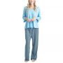 Plus Size 3/4 Sleeve Top & Boot-Cut Pajama Pants Set