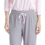 Plus Size 3/4 Sleeve Top & Boot-Cut Pajama Pants Set