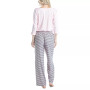 Plus Size 3/4 Sleeve Top & Boot-Cut Pajama Pants Set