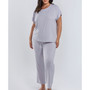Jewel Cozy Plus Size Modal Pajama Pant Set, 2 Piece