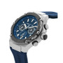 Men's Lucardo Collection Blue Dark Silicone Strap Watch 44mm