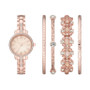 Women's Rose Gold-Tone Stainless Steel Bracelet Watch 28mm Gift Set