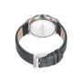 Men's Modern Classic Gray Genuine Leather Strap Watch 41mm