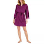 Women's Lace-Trim Satin Robe, Created for Macy's