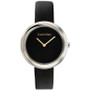 Black Leather Strap Watch 34mm
