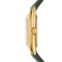 Women's The Miller Square Green Leather Strap Watch 24mm