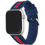 Striping Blue & Red Silicone Strap for Apple Watch® 42mm/44mm