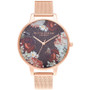 Women's Winter Blooms Rose Gold-Tone Mesh Bracelet Watch 38mm