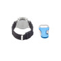 Men's Quartz Movement Black Silicone Strap Analog Watch, 50mm and Multi-Purpose Tool with Zippered Travel Pouch