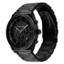 Men's Black-Tone Stainless Steel Bracelet Watch 44.5mm