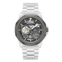 Men's Automatic Silver-Tone Stainless Steel Watch 45mm