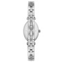 Ladies 2 Hands Slim Silver-Tone Stainless Steel Band Watch 22mm