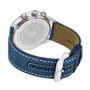 Men's Chrono Dark Blue Canvas with Light Blue Contrast Stitching Strap Watch 42mm
