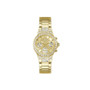 Women's Gold-Tone Stainless Steel Glitz Bracelet Multi-Function Watch 36mm
