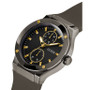 Men's Multi-Function Black and Gunmetal Silicone Watch 45mm