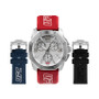 UFC Men's Quartz Icon Red Silicone Watch 45mm and Strap Gift Set