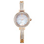 Eco-Drive Women's Pink Gold-Tone Stainless Steel & Crystal Bangle Bracelet Watch 25mm