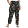 Plus Size Print Paper Bag Ankle Pants