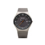 Men's Slim Solar Stainless Case and Mesh Watch