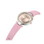 Women's Transparency Pink Genuine Leather Strap Watch 34mm