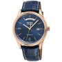 Men's Excelsior Swiss Automatic Blue Leather Watch 42mm