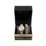 Women's Gold Tone and Crystal Chain Link Stainless Steel Strap Analog Watch and Bracelet Set 40mm