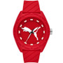 Women's Puma Street Three-Hand Red Silicone Strap Watch 48mm