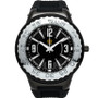 Pendragon Men's Watch Black Silicone Strap, Black Case, Black Dial, Silver Indexes, 53mm