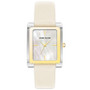 Women's Quartz Ivory Genuine Leather Watch 28mm x 36mm