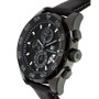 Torrent Men's Chronograph Watch Black Leather Strap, Black Dial, 44mm