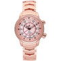 Women's Elise Swiss Tri-Time Rose Gold-Tone Ion-Plated Stainless Steel Bracelet Watch 33mm