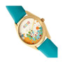 Unisex Graffiti Powder Blue Leatherette Strap Watch 35mm