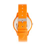 Unisex Splat Orange Leatherette Strap Watch 38mm