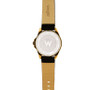 Men's Watch, 48MM Antique Brass Case, Black Dial with Bronze Arabic Numerals, Brown Strap, Analog Watch, Red Second Hand, Date Function