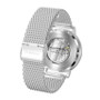 Sunray White Dial with Silver Tone Steel and Silver Tone Steel Mesh Watch 44 mm