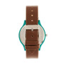 Unisex Glitter Brown Leatherette Strap Watch 36mm