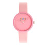 Unisex Blade Pink Leatherette Strap Watch 37mm