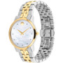 Women's Swiss Museum Classic Diamond (1/20 ct. t.w.) Two Tone Stainless Steel Bracelet Watch 33mm