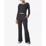 Women's Full Length Ribbed Wide Leg Pants