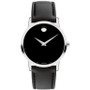 Women's Swiss Museum Classic Black Leather Strap Watch 33mm