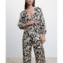 Women's Bow Geometric Print Jumpsuit
