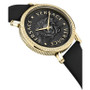 Women's Swiss V-Dollar Black Leather Strap Watch 37mm